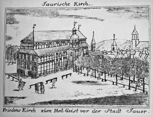 Friedenskirche Zum Heiligen Geist Jawor, aus Friedrich Bernhard Werner: Schlesische Bethäuser (1748 - 52)
